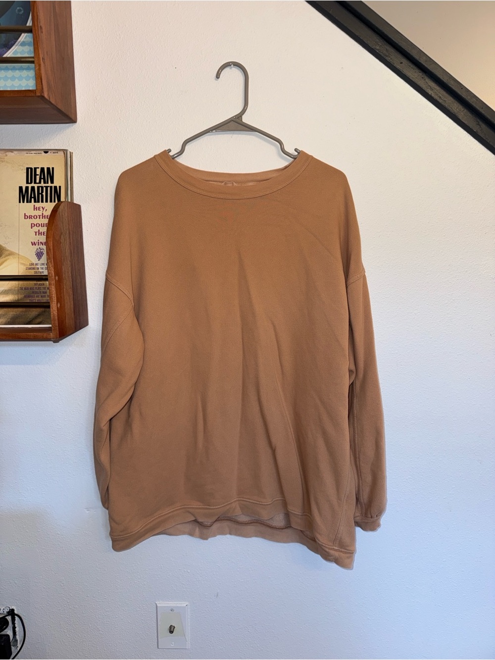 aerie Women's Crewneck Oversized Sweatshirt in Tan